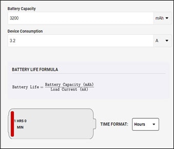 Estimated Charge Time - DigiKey Battery Life.Calculator