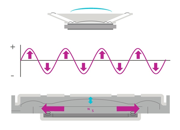 Working principle of a speaker